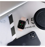 Stuff Certified® Silikonowy pasek do zegarka iWatch 42 mm / 44 mm (mały) - Bransoletka Pasek Pasek na rękę Pasek do zegarka Różowy