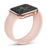 Stuff Certified® Silikonowy pasek do zegarka iWatch 42 mm / 44 mm (średni) - Bransoletka Pasek Opaska na rękę Pasek do zegarka Różowy