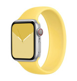 Stuff Certified® Pasek silikonowy do zegarka iWatch 42 mm / 44 mm (duży) - Bransoletka Pasek Pasek na rękę Pasek do zegarka Żółty