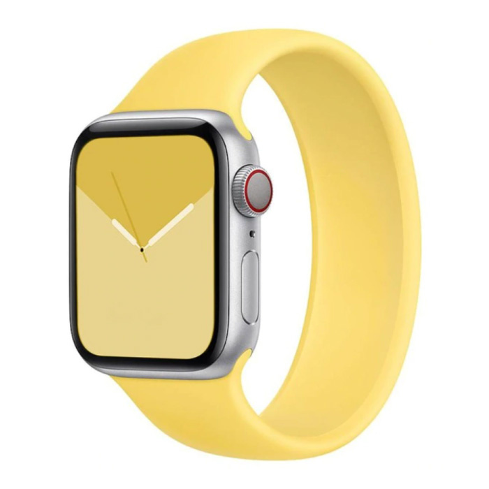 Siliconen Bandje voor iWatch 42mm / 44mm  (Extra Small) - Armband Strap Polsband Horlogeband Geel