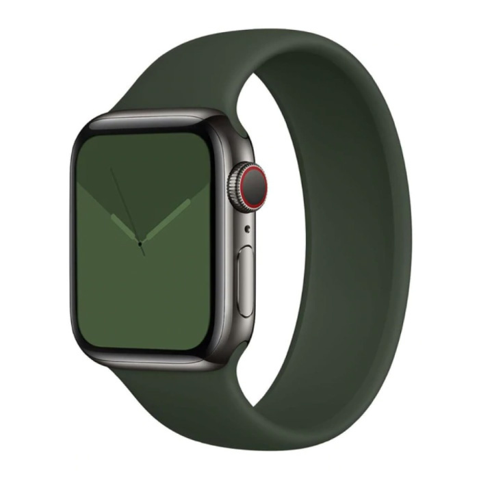 Correa de silicona para iWatch 38 mm / 40 mm (grande) - Correa de pulsera Correa de reloj Correa verde oscuro