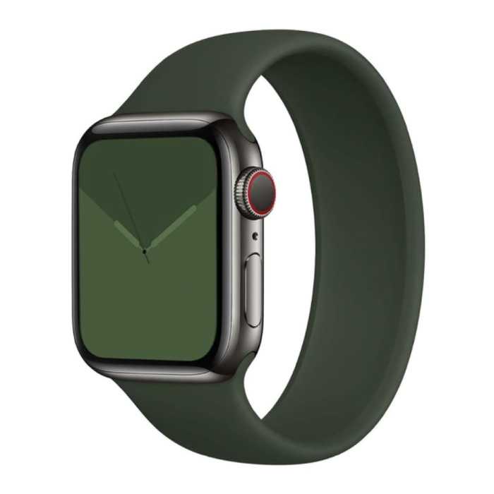 Silicone Strap for iWatch 38mm / 40mm (Large) - Bracelet Strap Wristband Watchband Dark Green