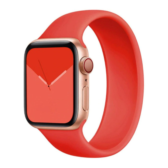 Stuff Certified® Silicone Strap for iWatch 38mm / 40mm (Large) - Bracelet Strap Wristband Watchband Red
