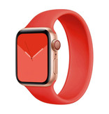 Stuff Certified® Pasek silikonowy do zegarka iWatch 42 mm / 44 mm (średni) - Bransoletka Pasek Pasek na rękę Pasek do zegarka Czerwony