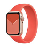 Stuff Certified® Correa de silicona para iWatch 42 mm / 44 mm (extra pequeña) - Correa de pulsera Correa de pulsera Correa de reloj rojo claro