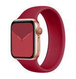 Stuff Certified® Correa de silicona para iWatch 42 mm / 44 mm (mediano pequeño) - Correa de pulsera Correa de pulsera Correa de reloj rojo oscuro