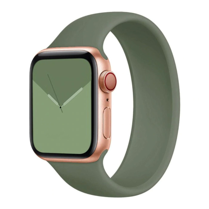 Stuff Certified® Silikonowy pasek do zegarka iWatch 42 mm / 44 mm (duży) - bransoletka Pasek na rękę Pasek do zegarka Zielony