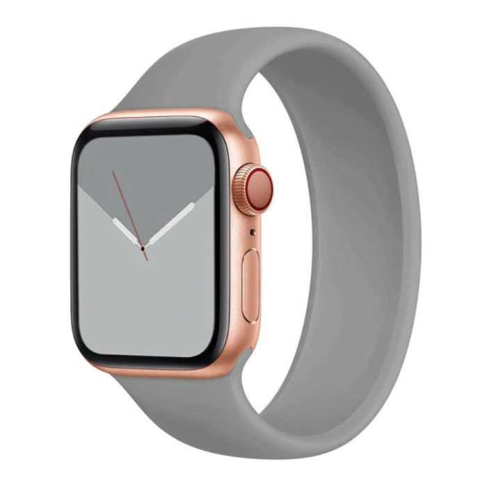 Stuff Certified® Pasek silikonowy do zegarka iWatch 42 mm / 44 mm (duży) - Bransoletka Pasek Pasek na rękę Pasek do zegarka Szary