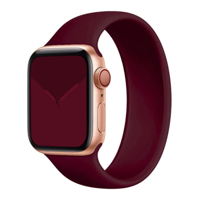 Silikonowy pasek do zegarka iWatch 38 mm / 40 mm (duży) - Bransoletka Pasek Pasek na rękę Pasek do zegarka Bordeaux