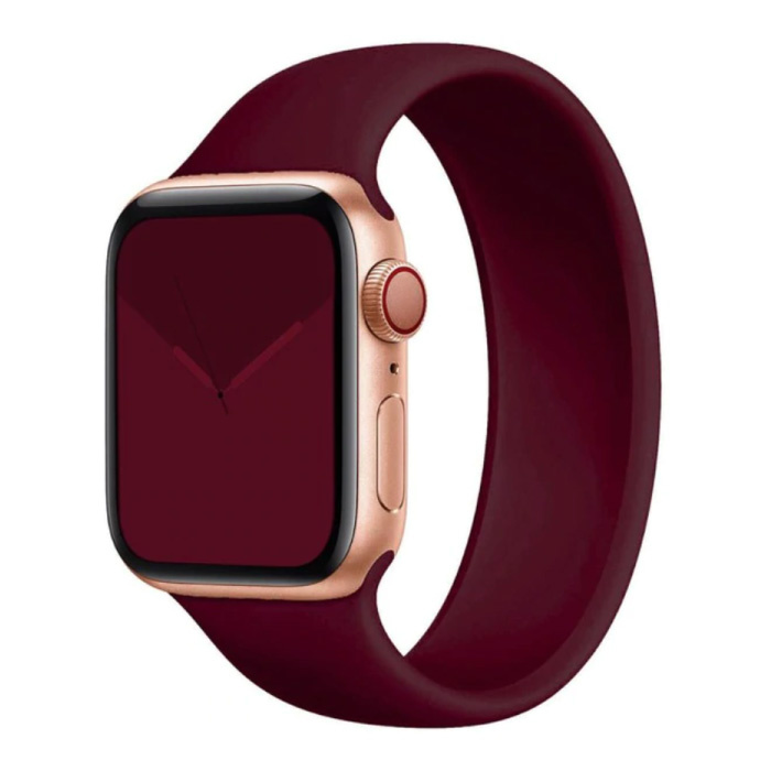 Stuff Certified® Silicone Strap for iWatch 42mm / 44mm (Medium) - Bracelet Strap Wristband Watchband Bordeaux