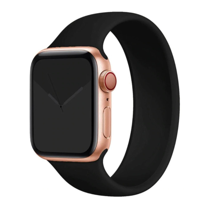 Bracelet en silicone pour iWatch 38 mm / 40 mm (grand) - Bracelet Bracelet Bracelet de montre noir