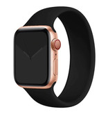 Stuff Certified® Silikonowy pasek do zegarka iWatch 42 mm / 44 mm (średni mały) - Bransoletka Pasek Pasek na rękę Pasek do zegarka Czarny