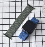 Stuff Certified® Braided Nylon Strap for iWatch 38mm / 40mm (Medium) - Bracelet Strap Wristband Watchband Black-White