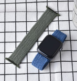 Stuff Certified® Bracelet en nylon tressé pour iWatch 42 mm / 44 mm (moyen) - Bracelet Bracelet Bracelet montre bracelet bleu-vert