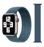 Stuff Certified® Geflochtenes Nylonarmband für iWatch 42mm / 44mm (Mittel) - Armband Armband Armband Armband Blau-Grün