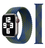 Stuff Certified® Bracelet en nylon tressé pour iWatch 42 mm / 44 mm (très petit) - Bracelet Bracelet Bracelet montre bracelet bleu-vert