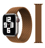Stuff Certified® Braided Nylon Strap for iWatch 42mm / 44mm (Large) - Bracelet Strap Wristband Watchband Brown