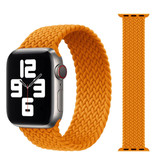 Stuff Certified® Gevlochten Nylon Bandje voor iWatch 42mm / 44mm  (Medium) - Armband Strap Polsband Horlogeband Oranje