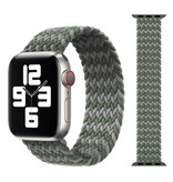 Stuff Certified® Braided Nylon Strap for iWatch 42mm / 44mm (Small) - Bracelet Strap Wristband Watchband Gray-Green