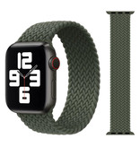 Stuff Certified® Gevlochten Nylon Bandje voor iWatch 42mm / 44mm  (Medium) - Armband Strap Polsband Horlogeband Groen