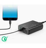 ANKER 5-Port Muur Oplader - PowerIQ Wallcharger AC Thuislader Stekkerlader Adapter Zwart