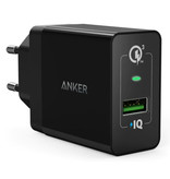 ANKER Cargador de enchufe - PowerIQ / Quick Charge 3.0 Cargador de pared Cargador doméstico de CA Adaptador de cargador de pared Negro