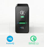 ANKER Plug Charger - Chargeur mural PowerIQ / Quick Charge 3.0 Chargeur secteur AC Adaptateur de chargeur mural noir