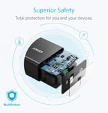 ANKER Stekkerlader - PowerIQ / Quick Charge 3.0 Wallcharger AC Thuislader Muur Oplader Adapter Zwart