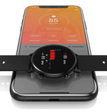 Sanlepus Smartwatch mit extra Armband - Edelstahlgewebe / Silikon Fitness Sport Activity Tracker Uhr Android - Schwarz