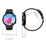 Sanlepus Montre connectée avec bracelet supplémentaire - Montre de suivi d'activité sportive en maille d'acier inoxydable / silicone Fitness Android - Noir