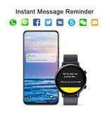 Sanlepus ECG Smartwatch - Silicoon Bandje Fitness Sport Activity Tracker Horloge Android - Zwart