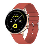 Sanlepus ECG Smartwatch - Silicoon Bandje Fitness Sport Activity Tracker Horloge Android - Rood