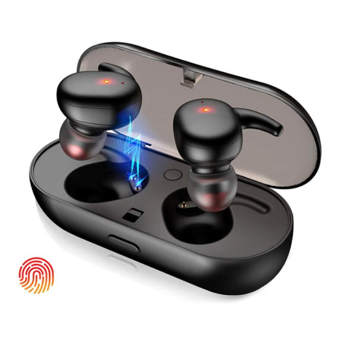 Auricolari wireless - Smart Touch Control TWS Earbuds Bluetooth 5.0 Wireless Buds Auricolare nero