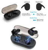 Brightside Auriculares inalámbricos - Smart Touch Control TWS Auriculares Bluetooth 5.0 Auriculares inalámbricos Auriculares Negro