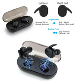 Brightside Écouteurs sans fil - Écouteurs TWS Smart Touch Control Bluetooth 5.0 Écouteurs sans fil Noir