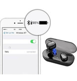 Brightside Bezprzewodowe słuchawki - Smart Touch Control TWS Słuchawki douszne Bluetooth 5.0 Bezprzewodowe słuchawki Słuchawki czarne