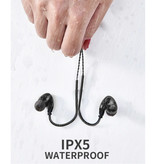 Nisheng X9 Słuchawki Bluetooth 5.0 z pałąkiem na szyję Słuchawki douszne iOS / Android Ecouteur Clear Sound Black