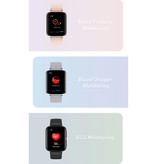 Sanlepus 2021 ECG Smartwatch - Silicoon Bandje Fitness Sport Activity Tracker Horloge Android - Wit