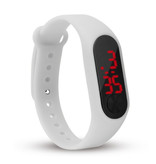 Sailwind Bracelet Montre Numérique - Bracelet Silicone Écran LED Sport Fitness - Blanc