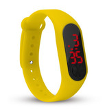 Sailwind Bracelet Montre Numérique - Bracelet Silicone Écran LED Sport Fitness - Jaune