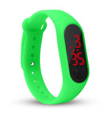 Sailwind Bracelet de montre numérique - Bracelet en silicone Écran LED Sport Fitness - Vert