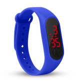 Sailwind Bracelet de montre numérique - Bracelet en silicone Écran LED Sport Fitness - Bleu foncé