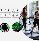 Lige Sport Smartwatch - Silicoon Bandje Fitness Activity Tracker Horloge Android - Zwart