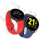 Lige Sport Smartwatch - Silicoon Bandje Fitness Activity Tracker Horloge Android - Zwart