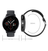 Lige Sport Smartwatch - Reloj de seguimiento de actividad física con correa de silicona Android - Negro