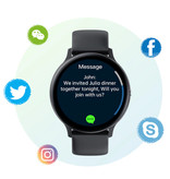 Lige Sport Smartwatch - Silicoon Bandje Fitness Activity Tracker Horloge Android - Blauw