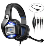 PunnkFunnk S01 Draadloze Gaming Koptelefoon met Omnidirectionele Mic - Voor PS4/PS5 - Headset Headphones met Microfoon Zwart