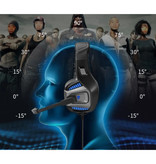 PunnkFunnk S01 Wireless Gaming-Kopfhörer mit omnidirektionalem Mikrofon - Für PS4 / PS5 - Headset-Kopfhörer mit Mikrofon Schwarz