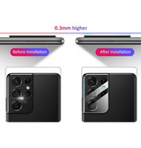 Stuff Certified® Confezione da 3 copriobiettivo per fotocamera in vetro ultra temperato per Samsung Galaxy S21 - Custodia antiurto