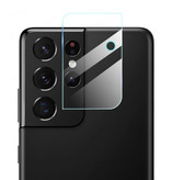 Stuff Certified® Confezione da 3 copriobiettivo per fotocamera in vetro ultra temperato per Samsung Galaxy S21 - Custodia antiurto